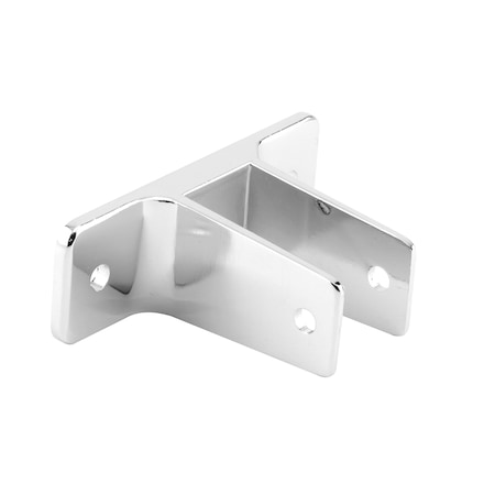 Prime-Line Two Ear Wall Bracket, For 1 in. Panels, Zinc Alloy, Chrome Plated Single Pack 656-6356